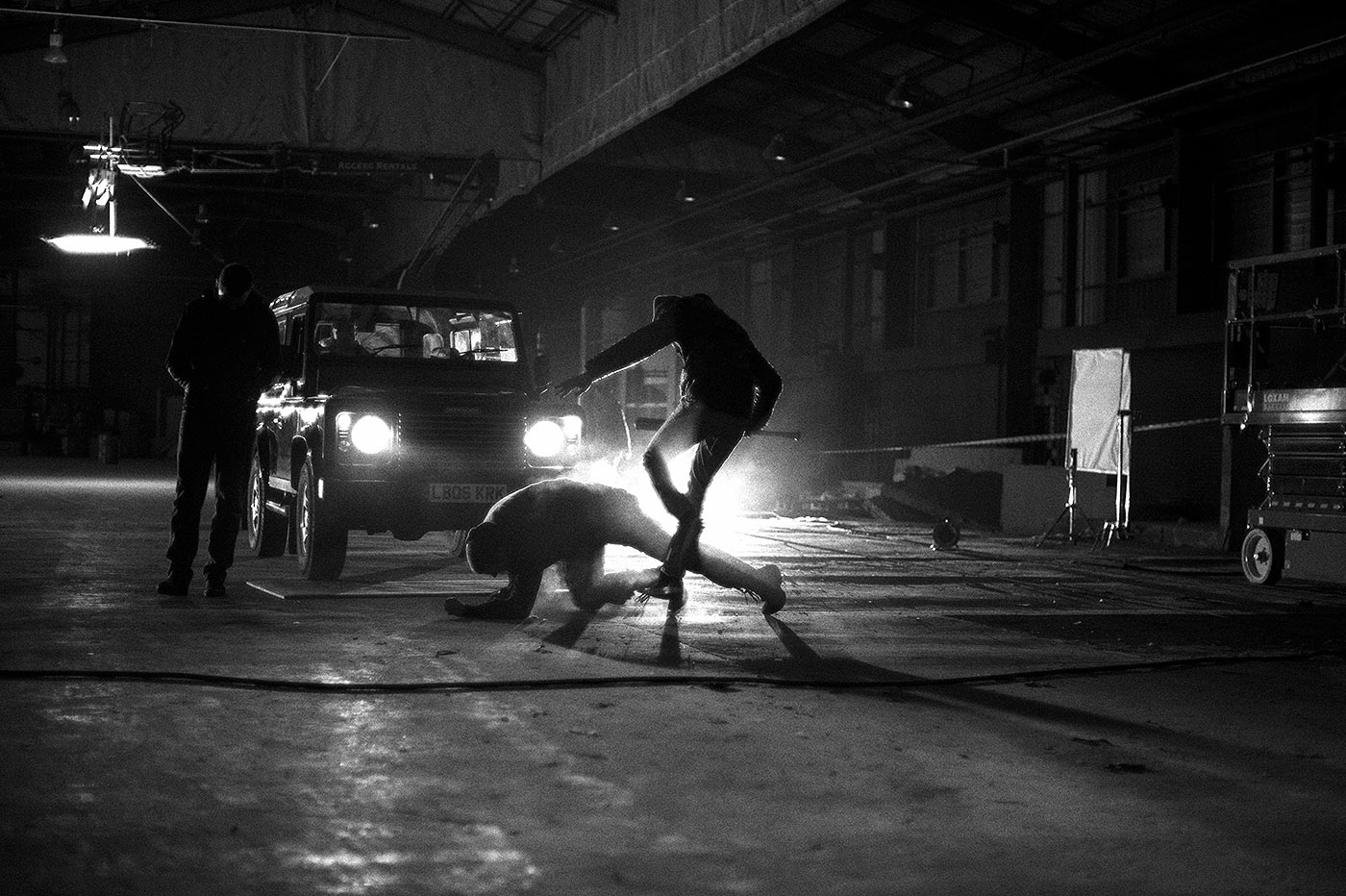 Fight scene in the street