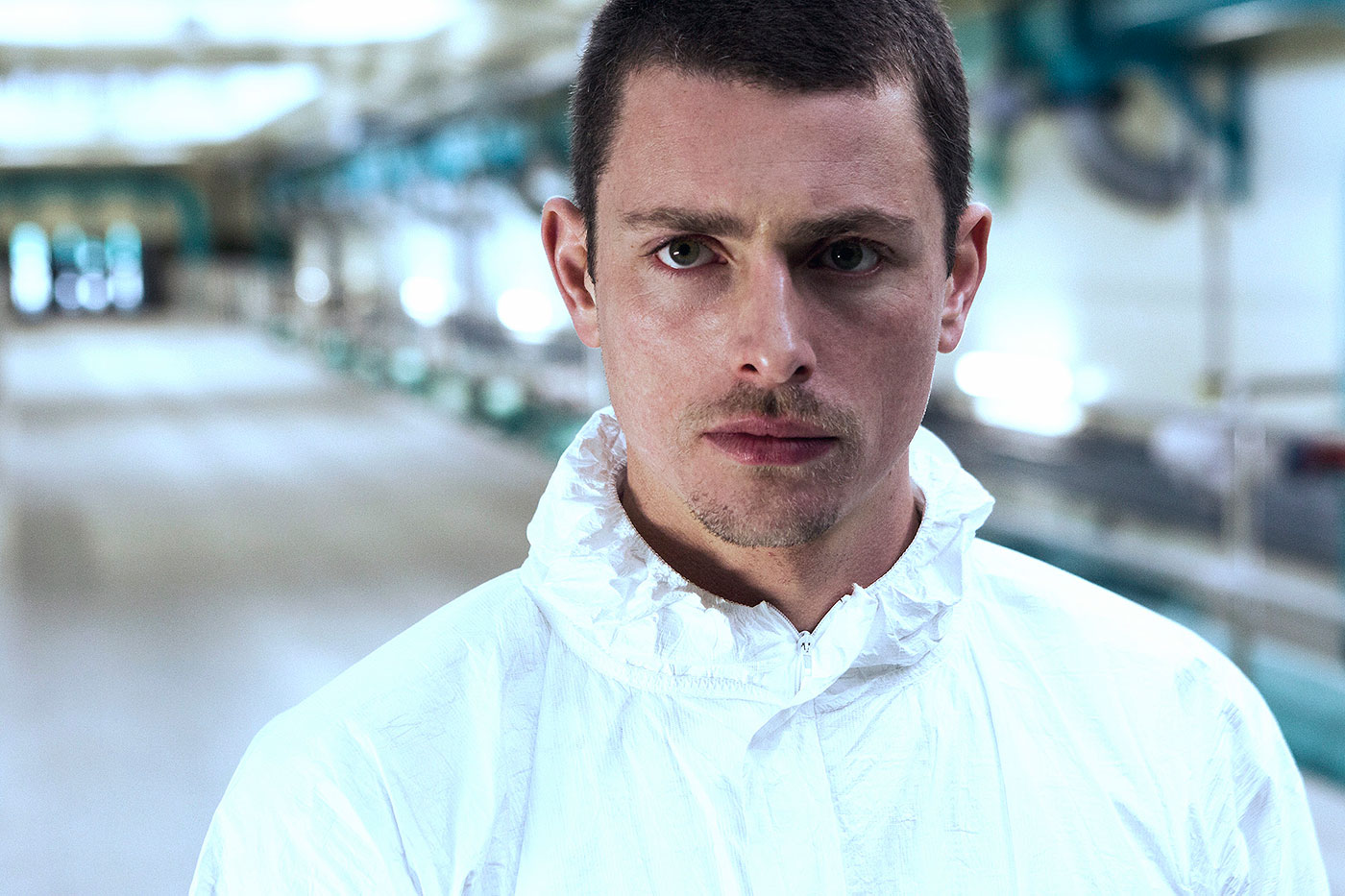 Lachlan in white lab coat