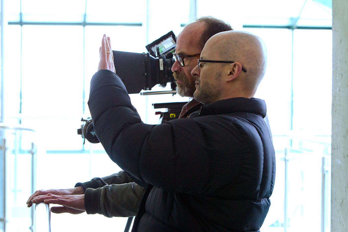 Simon Pummell and Reinier van Brummelen eye the shot